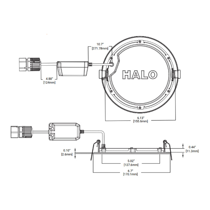 Halo HLBQL6099FS1E-4PK 6" QuickLink Low Voltage Phase Cut Canless Downlights (4-Pack Kit Including Driver)