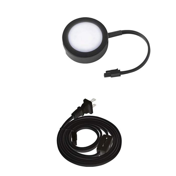 WAC HR-AC71 4W LED Single Wired Puck Light w/ Cord, 3-CCT Switchable