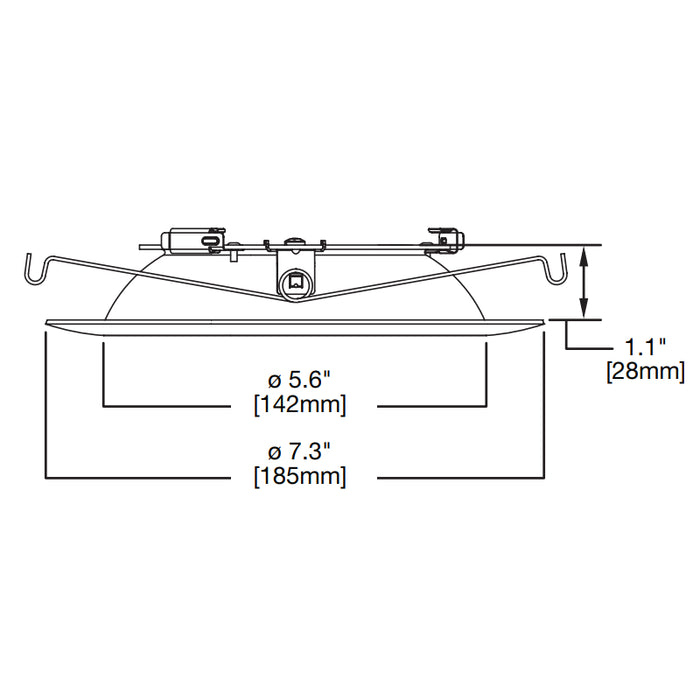 Halo 691 6" Polymer "Dead Front" Shallow Baffle Trim