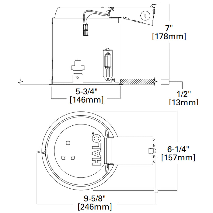 Halo E550RICAT 5" Recessed Remodeler Housing