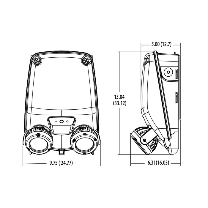 Lithonia INDL Indura Industrial LED Wet Location Emergency Light, 640lm, Extra High-Output Battery
