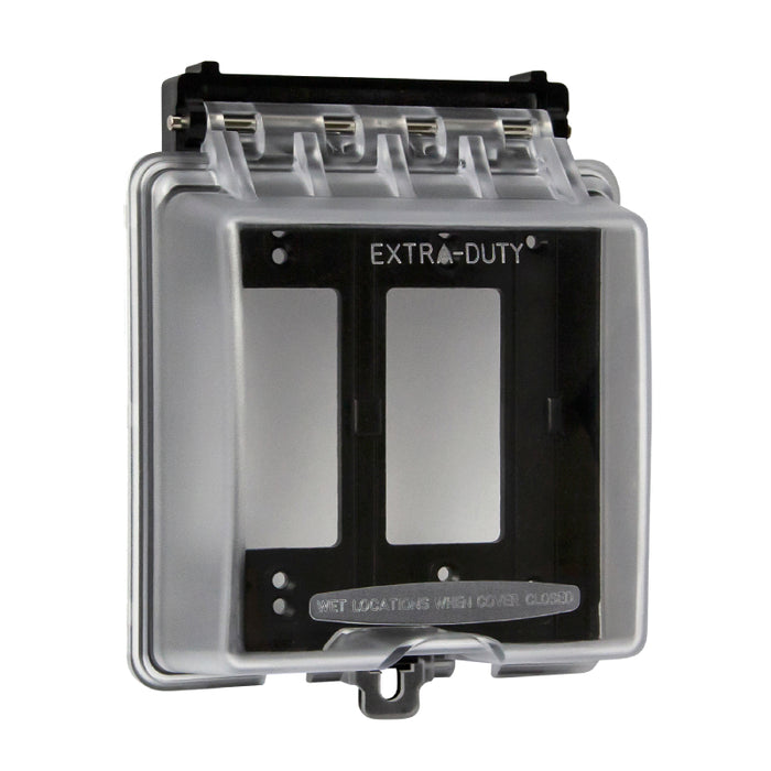 Enerlites IUC2V-D 2 Gang Extra-Duty Weatherproof Outdoor Cover for Decorator/GFCI Receptacle