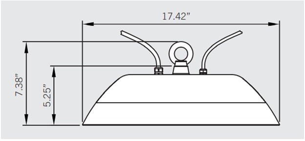 Keystone Round Washdown LED Highbay, 150W, 120-277V