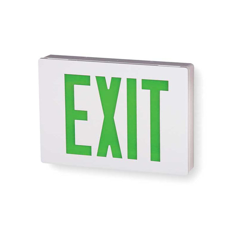 Lithonia LE LED Surface Mount Exits with Battery Back-Up, Single Stencil Face