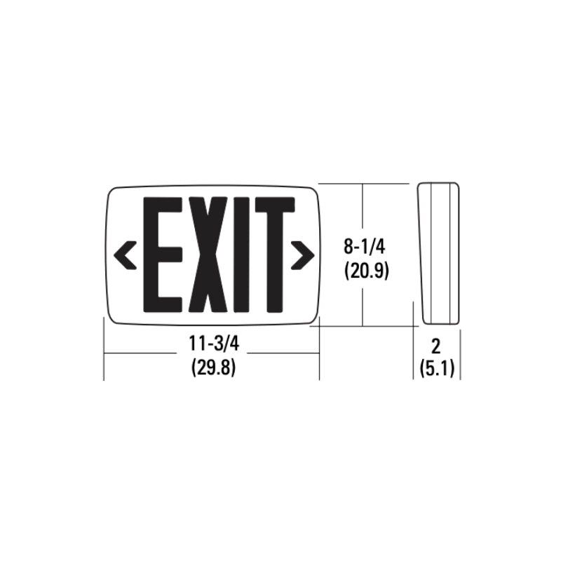Lithonia LQC Quantum LED Exit Sign with Battery Backup, Double Face