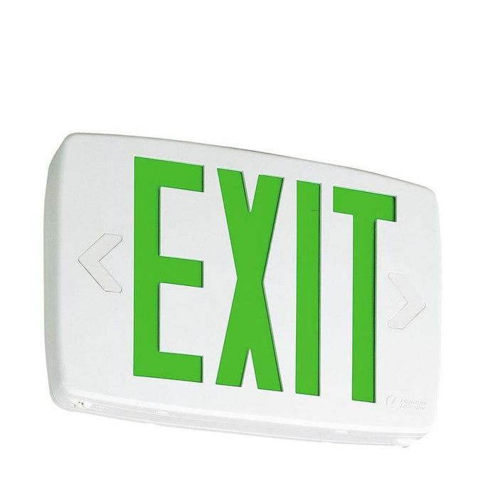 Lithonia Contractor Select LQM Quantum LED Exit Sign with Battery Back-up - Green Letters
