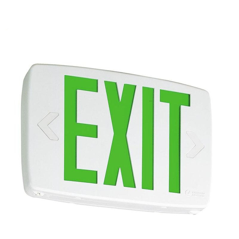 Lithonia Contractor Select LQM Quantum LED Exit Sign - Green Letters