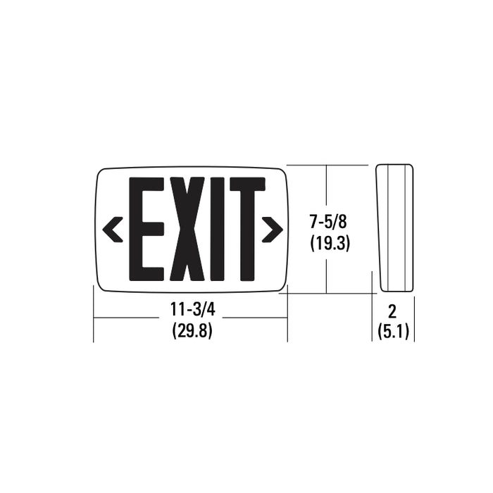 Lithonia LQM Quantum LED Exit Sign with Battery Backup, Single Face