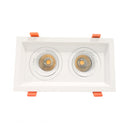 Westgate LRD 8" Architectural Winged Recessed Lights, Double Slot, 5000K