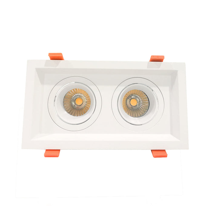 Westgate LRD 8" Architectural Winged Recessed Lights, Double Slot, 3000K