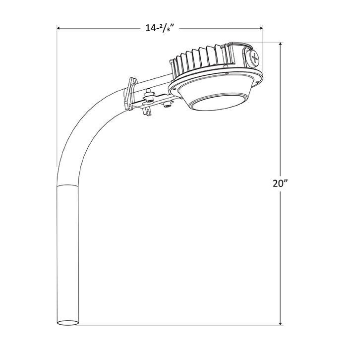Westgate LRX-36 60W LED Barn Area Light with Photocell, CCT & Power Selectable