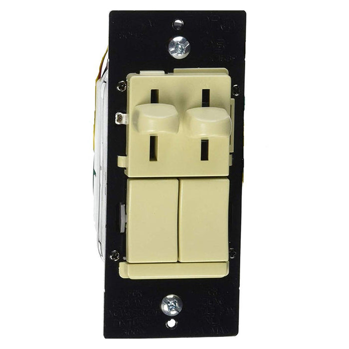 Legrand LSCLDC163P LS Trademaster CFL/LED/Incandescent Preset Dimmer, 3-Speed De-Hummer Fan Control