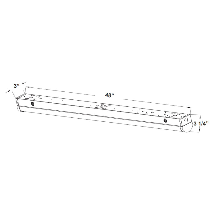 Westgate LSN 4-ft 40W LED Narrow Strip Light