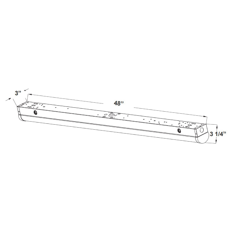 Westgate LSN 4-ft LED Narrow Strip Light, Power & CCT Selectable