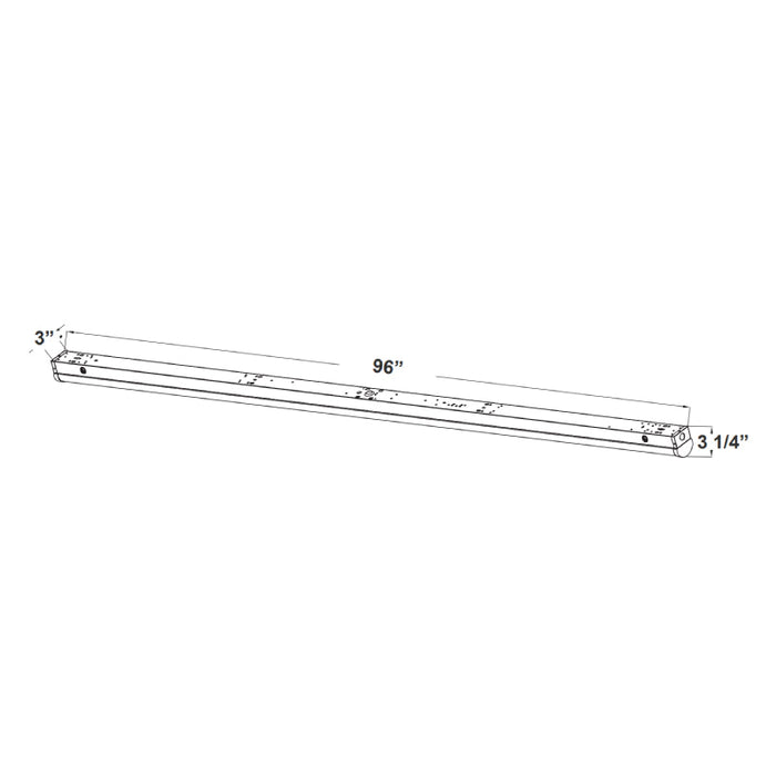 Westgate LSN 8-ft 30W/40W/50W LED Narrow Strip Light, CCT Selectable