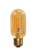 Candex M850220 4W T15 Amber LED Filament Bulb, E26 Base, 2200K - 10-Pack