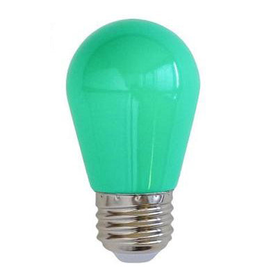 Candex M850239 1W S14 Green LED Bulb, E26 Base, 10-Pack