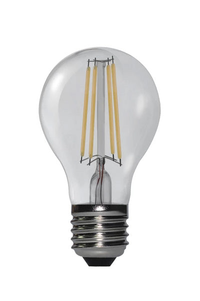 Candex M850272 7W A19 Clear LED Filament Bulb, E26 Base, 2700K, Dimmable JA8, 10-Pack