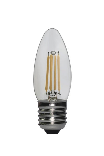 Candex M850273 4W B11 LED Filament Bulb, E26 Base, 2700K, Dimmable JA8 - 10-Pack