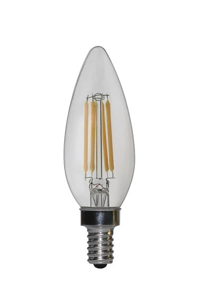 Candex M850274 4W B10 LED Filament Bulb, E14 Base, 2700K, Dimmable JA8