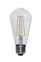 Candex M850276 6W ST19 Clear LED Filament Bulb, E26 Base, 2700K, Dimmable JA8 - 10-Pack