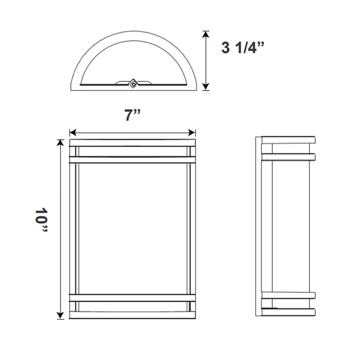 Westgate LDS-MCT5-DT 15W LED Outdoor Wall Sconce, CCT Selectable, 1500 Lumens, 120V