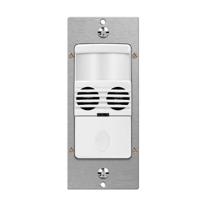 Enerlites MWOS 180° Dual-Technology Occupancy/Vacancy Motion Sensor Wall Switch, Neutral Wire Required, Single Pole