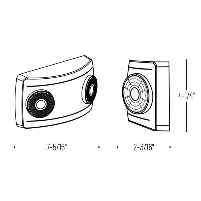 Nora NE-602LEDHORC Compact Dual Head LED Emergency Light with Remote Capability, High Output