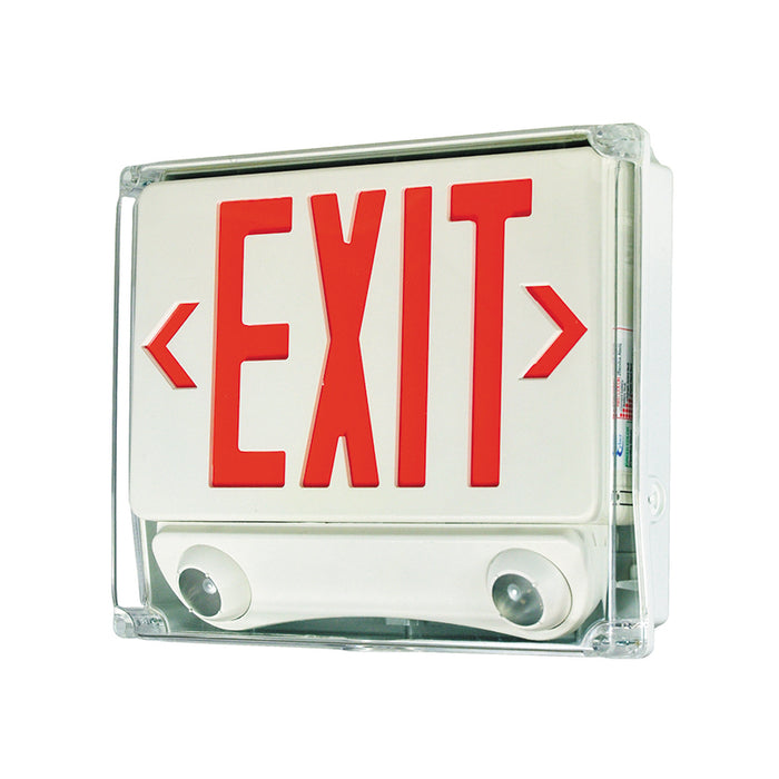 Nora NEX-730 LED Exit & Emergency Combo - Red Letters