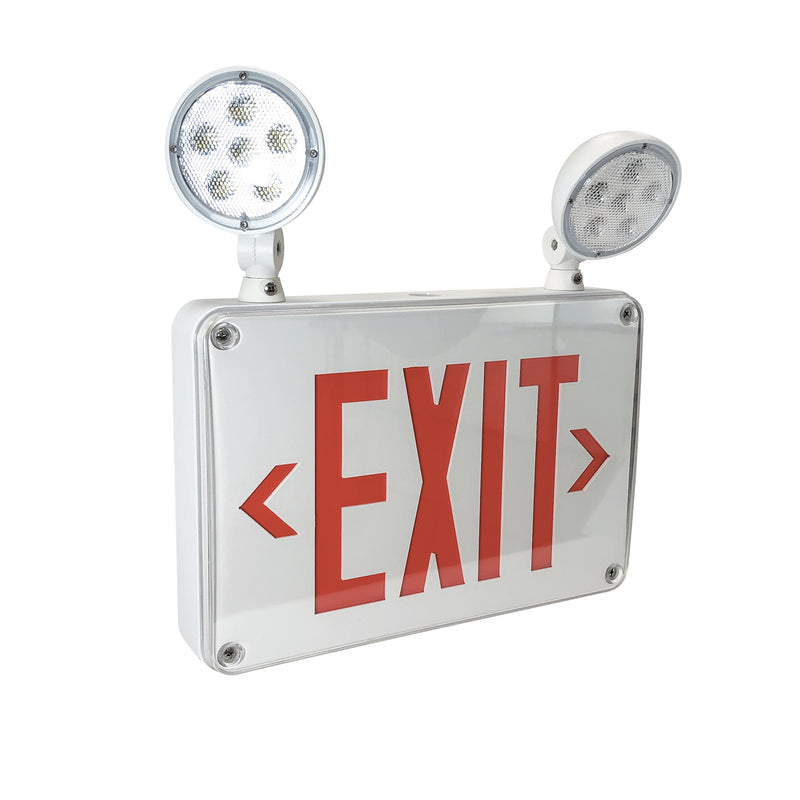 Nora NEX-720 LED Exit/Emergency Combination with Self Diagnostics and Remote Capability - Red Letters