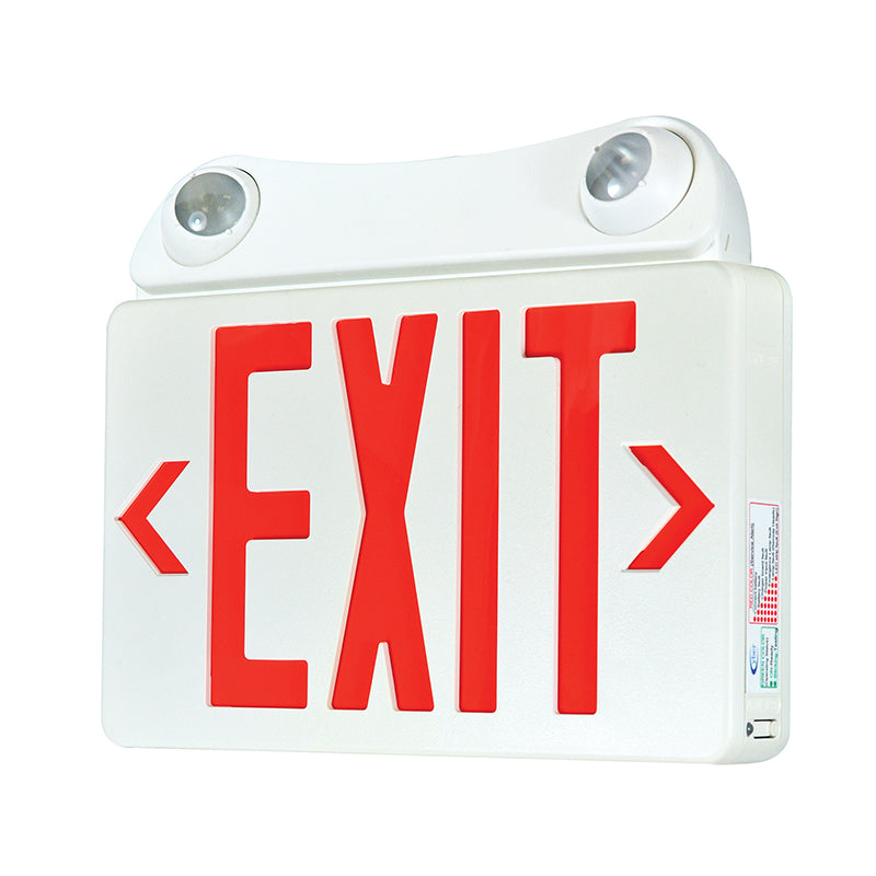 Nora NEX-730 LED Exit & Emergency Combo - Red Letters