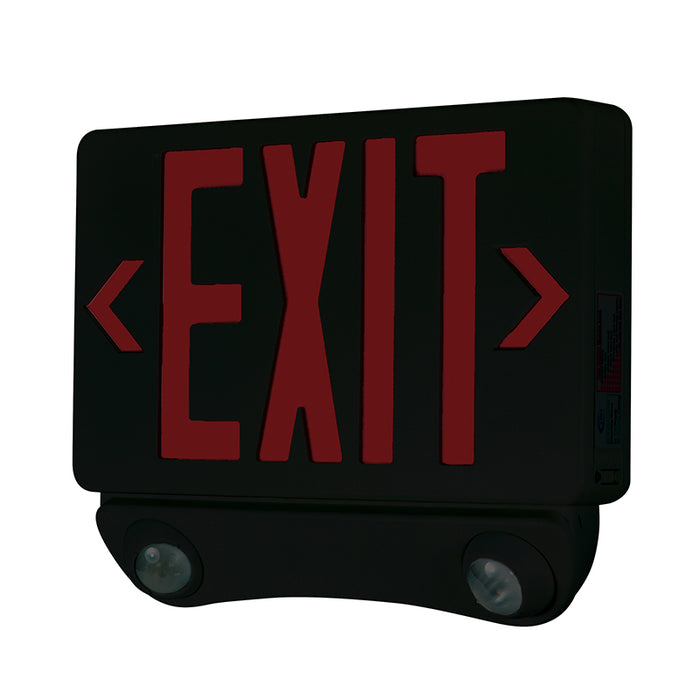 Nora NEX-730 LED Exit & Emergency Combo - Red Letters