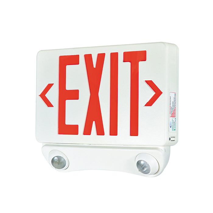 Nora NEX-730 LED Exit & Emergency Combo - Red Letters