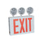 Nora NEX-751 LED Exit & Emergency Combo with 3 Adjustable Heads, Heavy Duty Steel Case - Red Letters