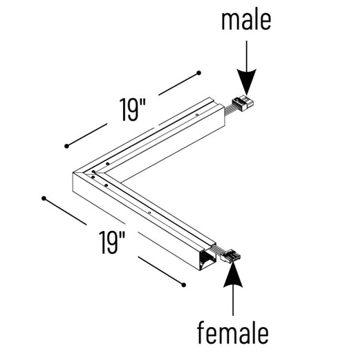 Nora NLIN-L L Connector for L-Line LED Linear