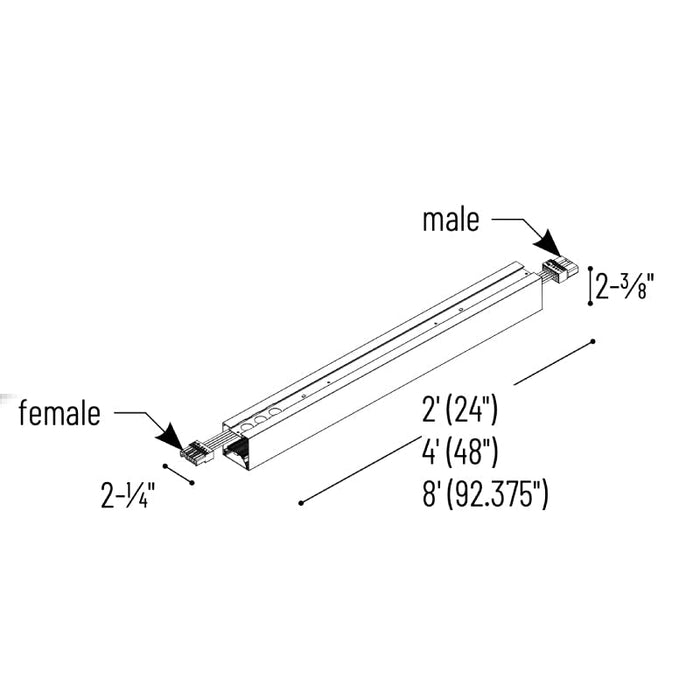 Nora NLIN-2 2ft L-LINE LED Linear