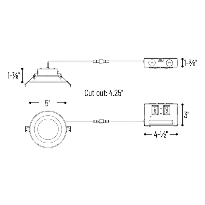 Nora NLTH 4" Theia 10W LED Downlight with Selectable CCT