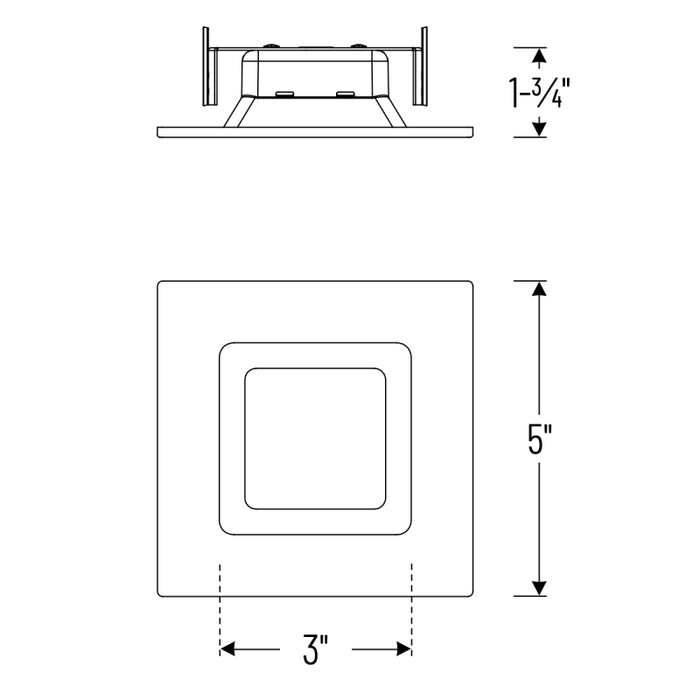 Nora NOXAC-436 4" AC Onyx Square LED Retrofit Reflector