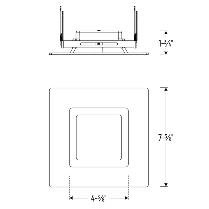Nora NOXAC-636 6" AC Onyx Square LED Retrofit Reflector