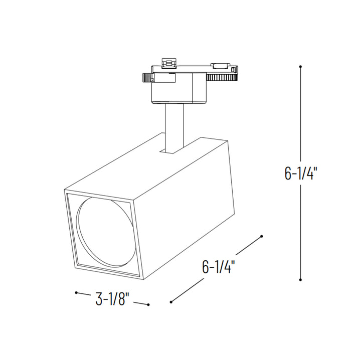 Nora NTE-85418 Jason 18W Square LED Track Head