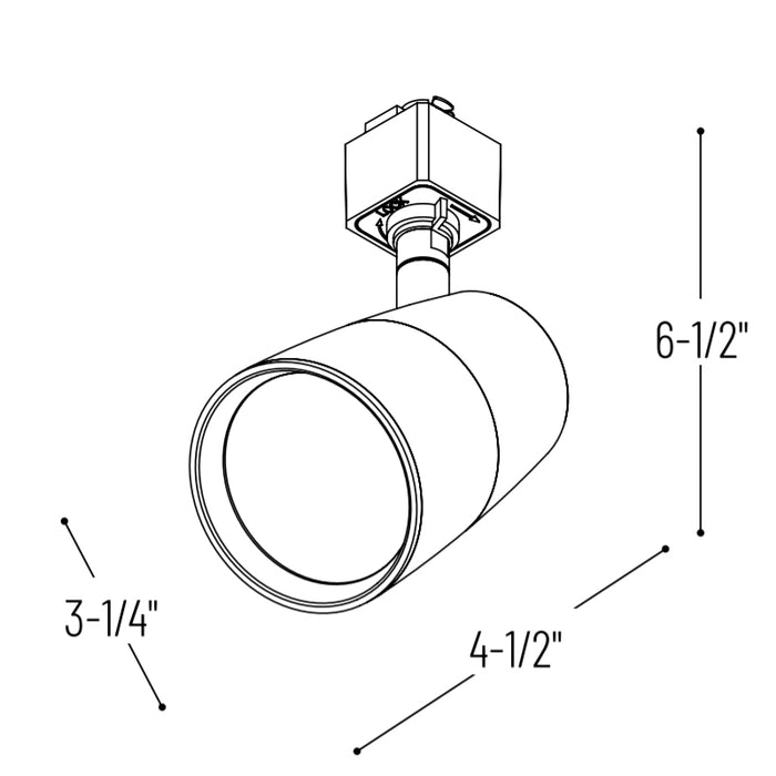 Nora NTE-875 MAC XL 18W LED Track Head, 2700K