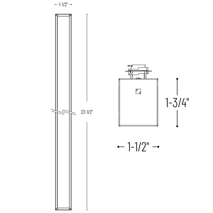 Nora NTE-LIN2TW T-Line 2-ft 20W Tunable LED Linear Track Head