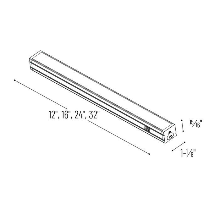 Nora NUDTW-9832 Bravo FROST Tunable White 32" 26W LED Linear Light, CCT Selectable