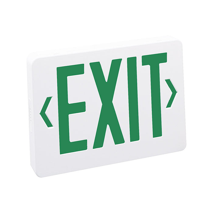 Nora NX-503-LED/G Thermoplastic LED Exit Sign, AC only - Single Face, Green Letters