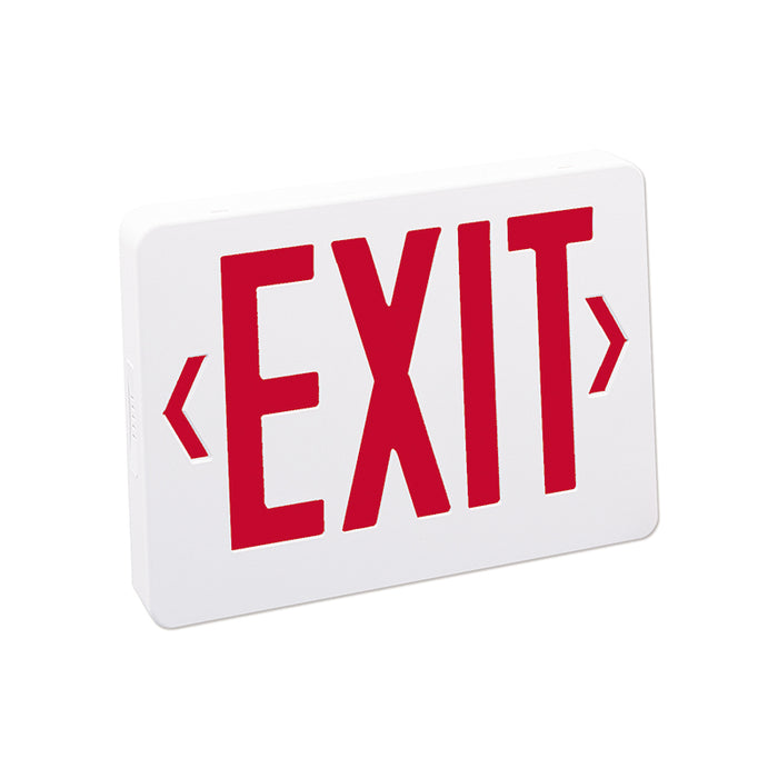 Nora NX-603-LED/R Thermoplastic LED Exit Sign, Battery Backup - Single Face, Red Letters
