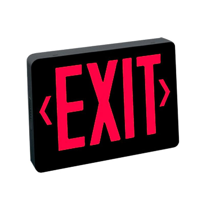 Nora NX-504-LED/R Thermoplastic LED Exit Sign, 2-Circuit - Single Face, Red Letters