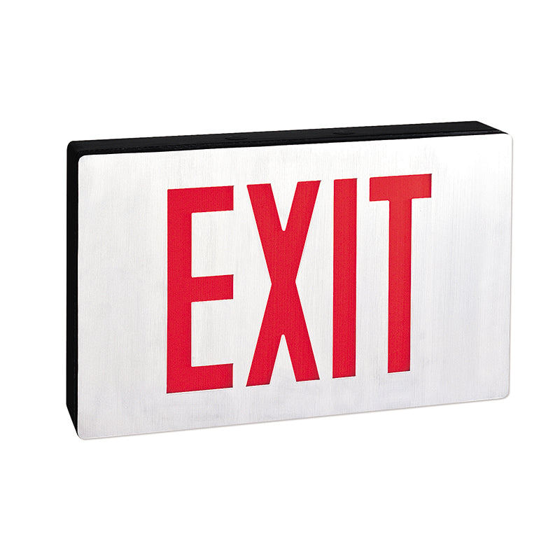 Nora NX-505-LED/R Die-Cast Aluminum LED Exit Sign, AC only - Single Face, Red Letters