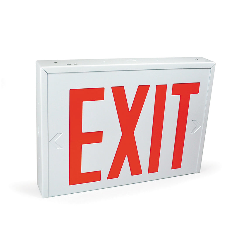 Nora NX-550-LED Steel Body NYC Approved Exit Sign - Red Letters