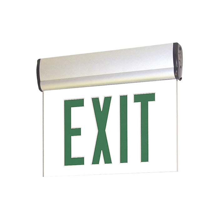 Nora NX-812 Surface Adjustable LED Edge-Lit Exit Sign, Double Face Green Letters