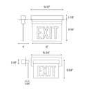 Nora NX-814-LEDG Recessed Adjustable LED Edge-Lit Exit Sign, 2-Circuit - Single Face, Green Letters